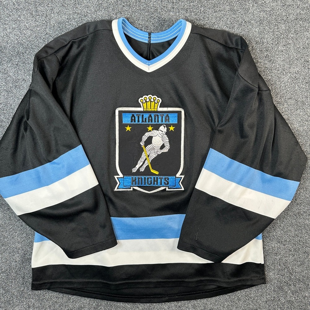 VTG Atlanta Knights ProWear Bauer Hockey Jersey Black IHL Men's Size S/M 90s